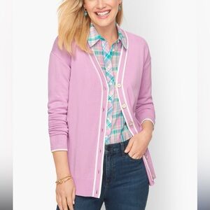 NWT Talbots Cotton Blend Girlfriend Cardigan Size M